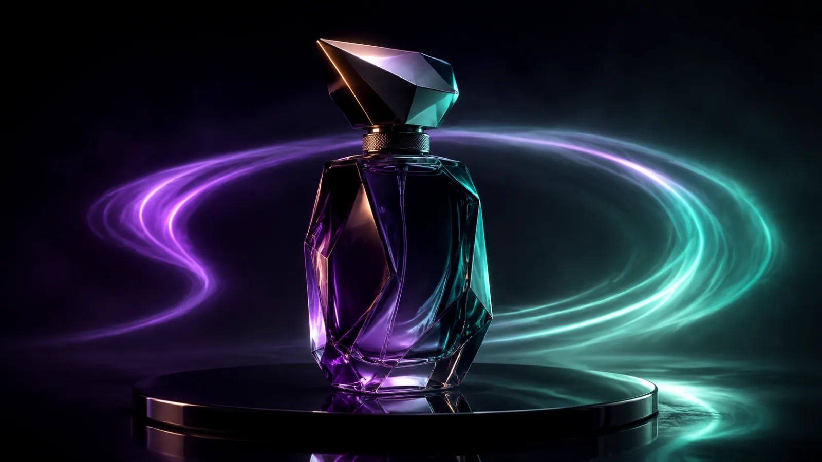 Unbranded glass product staged for a cinematic social video reveal